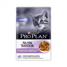 ПРО ПЛАН Влажный корм для котят Purina Pro Plan Junior, индейка, пауч, 85 г